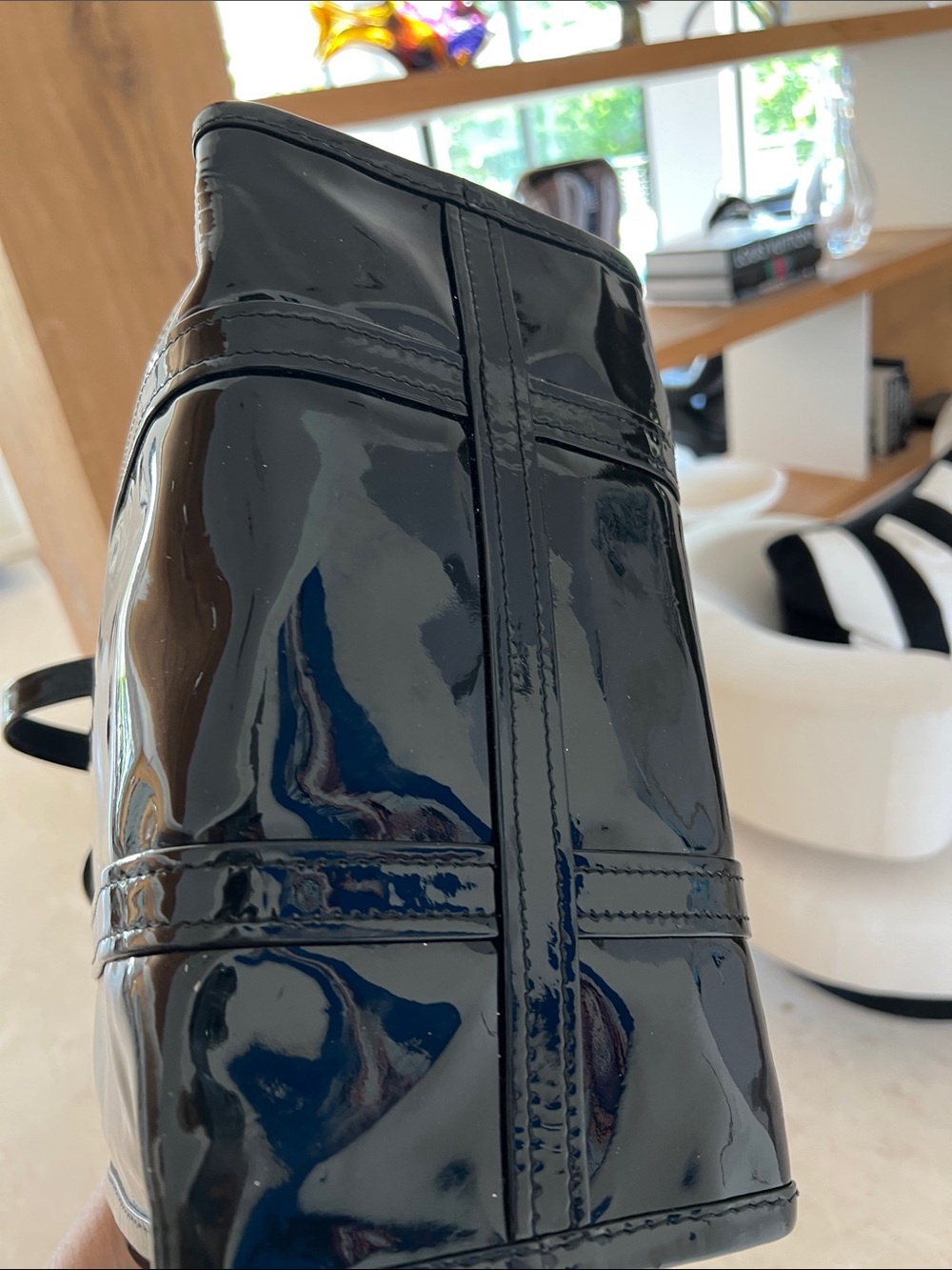Balenciaga Patent Leather Bazar Small Shopper Tote black excellent pre-owned - Picture 8 of 17